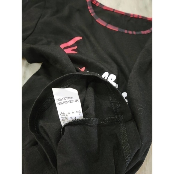 Christmas Pajama Set Black Reindeer Kids Size 4/6 NWT - Picture 5 of 8